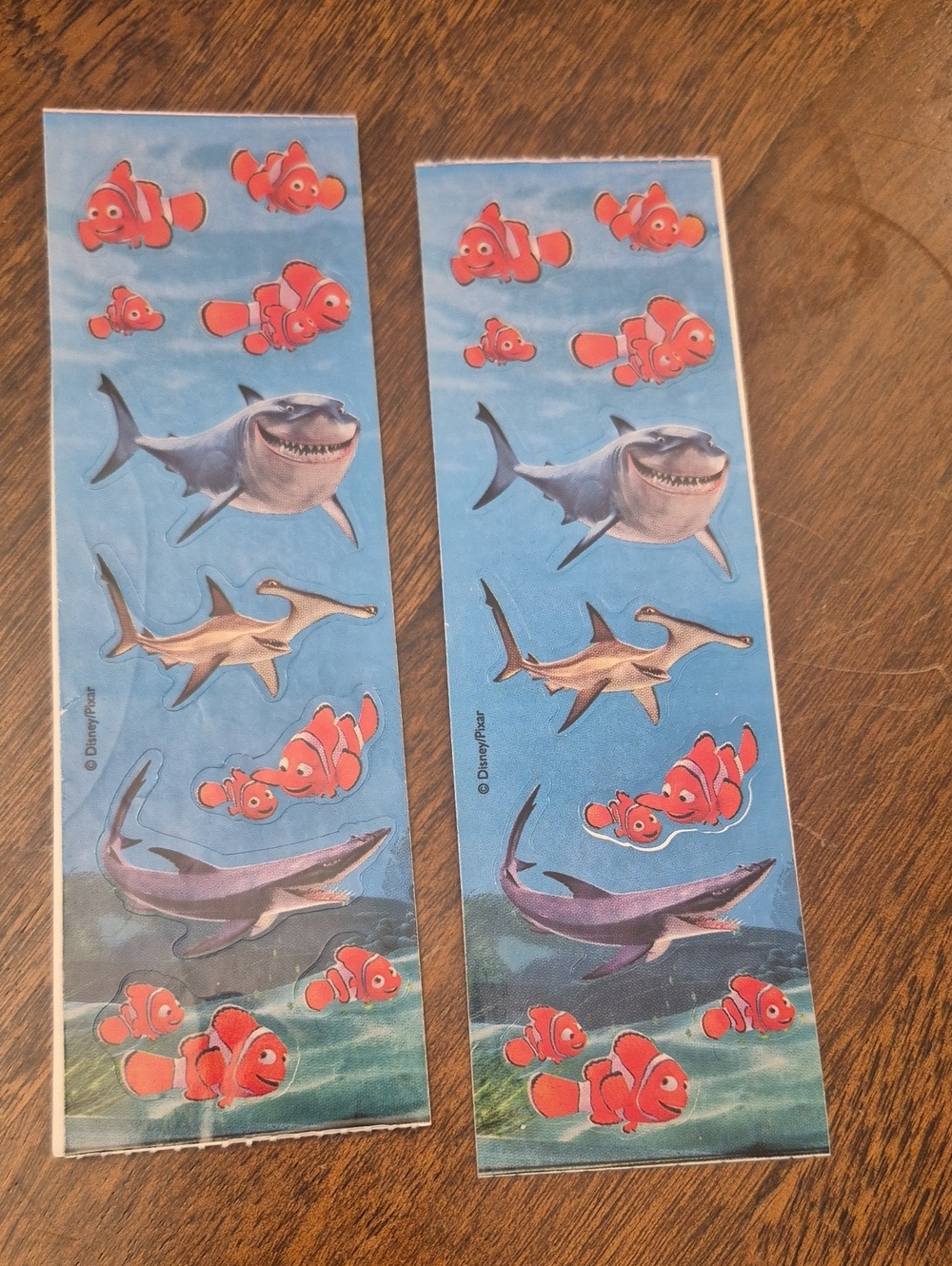 Disney Pixar Finding Nemo Blue Character Sticker Sheets - Orange